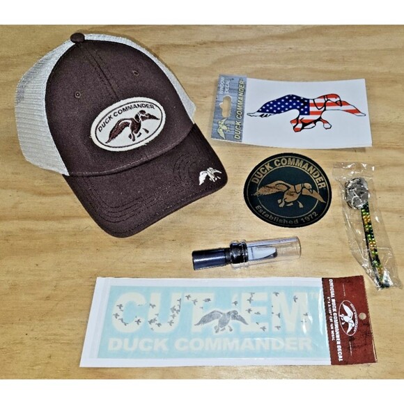 NEW DUCK COMMANDER Call Cut-Down hat 3 decal sticker keychain combo pack cap - Picture 1 of 8